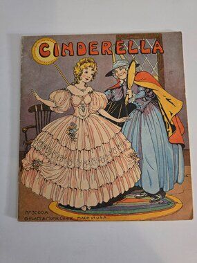 Vintage 1934 Cinderella Book Platt & Munk Illustrated Childrens Story Fairy Tale